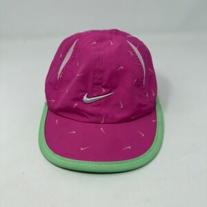 Nike Featherlight Dri-FIT Infant Cap Pink Lime Green Mini Swoosh Hat 2523-P5D